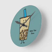 Boba Pearl Milk Tee Bubble Runde Wanduhr (Winkel)