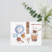 Boba Pearls Rezept Postkarte (Stehend Vorderseite)