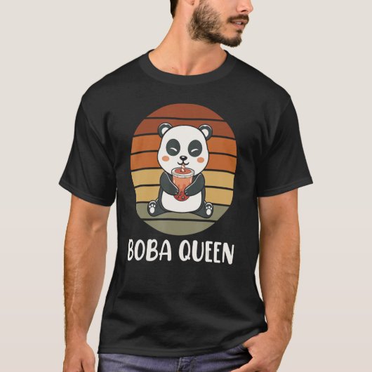 Boba Queen Panda Bubble Tea Boba Tea T-Shirt (Vorderseite)