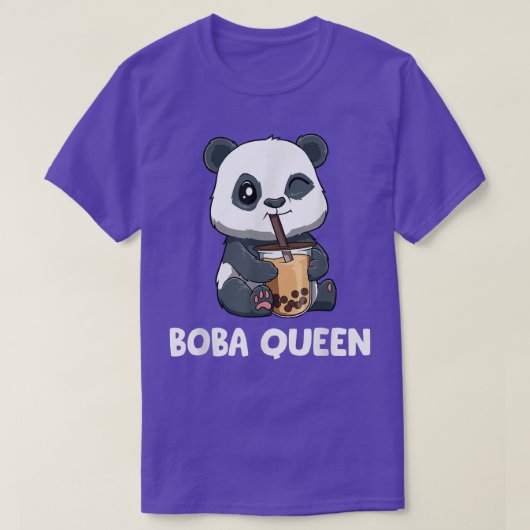 Boba Queen PandasFunny Boba Tea T-Shirt (Design vorne)