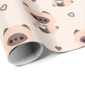 Boba Siamese Cat Geschenkpapier (Rolleneckpunkt)