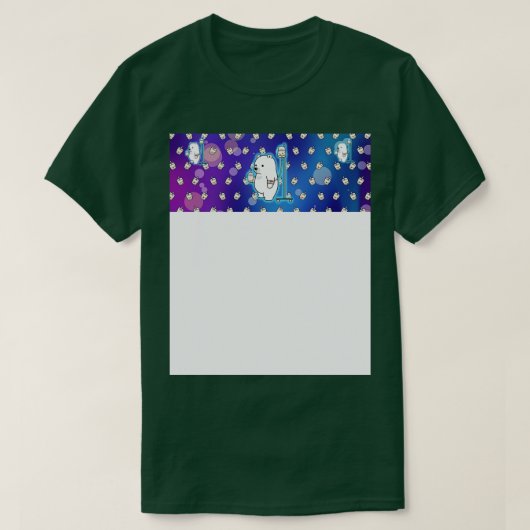 Boba Space Bear mit Boba Background T-Shirt (Design vorne)