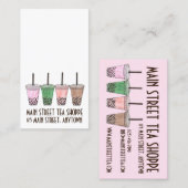 Boba Taiwanese Bubble Tee Shop Café Café Visitenkarte (Vorne/Hinten)