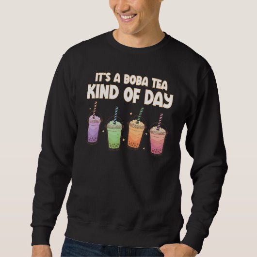 Boba Tapioca Pearls Bubble Milk Tea Drink Men Wome Sweatshirt (Vorderseite)