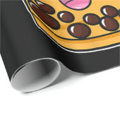 Boba Tapioca Pearls Bubble Milk Tee Drink Corgi Geschenkpapier (Rolleneckpunkt)
