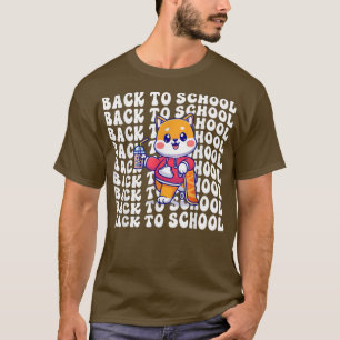 Boba Tea Back to School Shiba Inu glücklicher erst T-Shirt