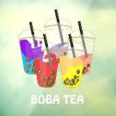 Boba Tea Bubble Drink Fensteraufkleber (Blatt 3)