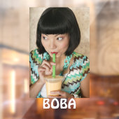 Boba Tea Bubble Drink Frauen Werbung Fensteraufkleber (Blatt 2)