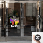 Boba Tea Bubble Drink Front Fensteraufkleber (Büro Tür)