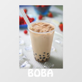 Boba Tea Bubble Drink Werbung Fensteraufkleber (Blatt)