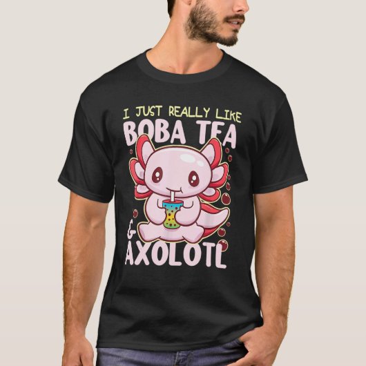 Boba Tea Bubble Tea Axolotl Axolotl T-Shirt (Vorderseite)