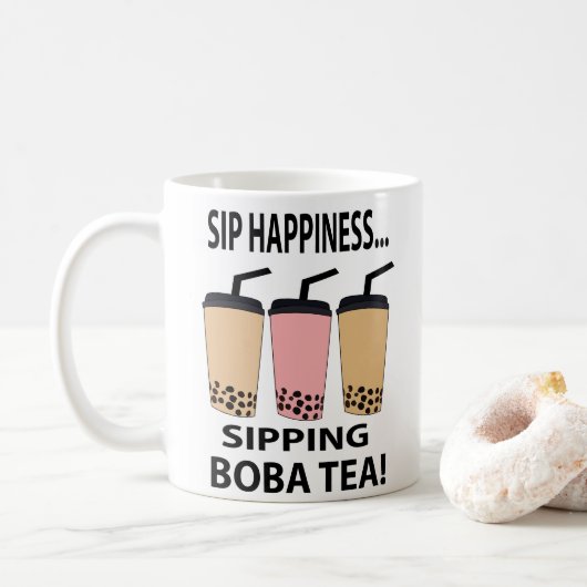 Boba Tea Bubble Tea Boba Tea Kaffeetasse (Mit Donut)