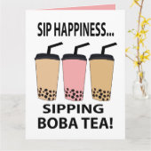 Boba Tea Bubble Tea Boba Tea Karte (Gelbe Blume)