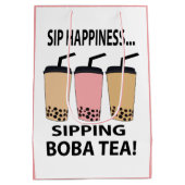Boba Tea Bubble Tea Boba Tea Mittlere Geschenktüte (Rückseite)