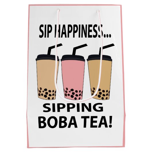 Boba Tea Bubble Tea Boba Tea Mittlere Geschenktüte (Rückseite)