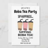 Boba Tea Bubble Tea Boba Tea Party Einladung (Vorderseite)