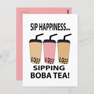 Boba Tea Bubble Tea Boba Tea Postkarte