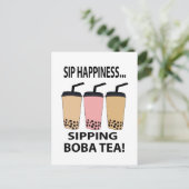 Boba Tea Bubble Tea Boba Tea Postkarte (Stehend Vorderseite)