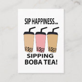 Boba Tea Bubble Tea Café Visitenkarte (Vorderseite)