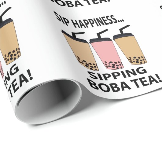 Boba Tea Bubble Tea Geschenkpapier (Rolleneckpunkt)