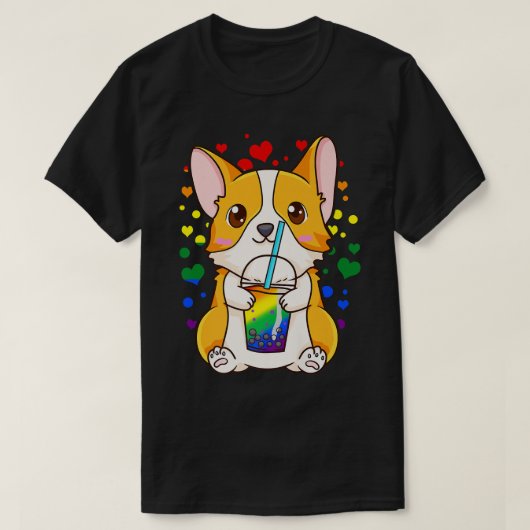 Boba Tea Bubble Tee Niedlich Kawaii Corgi Rainbow  (Design vorne)