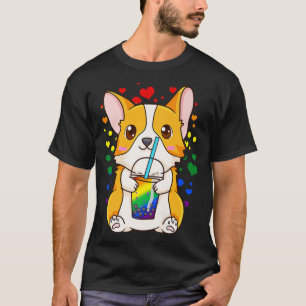Boba Tea Bubble Tee Niedlich Kawaii Corgi Rainbow 