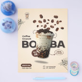Boba Tea Café Flyer, Menü für kleine Unternehmen (Einzeln)