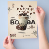 Boba Tea Café Flyer, Menü für kleine Unternehmen (Hand)