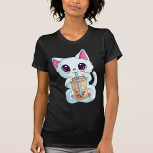 Boba Tea Cat Anime for Women Kawaii Bubble Tee Ne