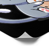 Boba Tea Cat Bubble Tea Cat Kawaii Anime Neko Gift Poster (Ecke)