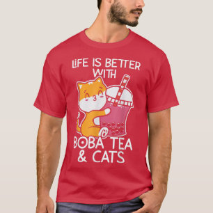 Boba Tea Cat Bubble Tea Kawaii Anime japanische Mi T-Shirt