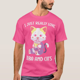 Boba Tea Cat Bubble Tea Kawaii Anime japanische Mi T-Shirt