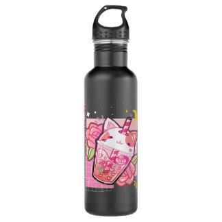 Boba Tea Cat Bubble Tea Kawaii Anime Japanisches M Edelstahlflasche