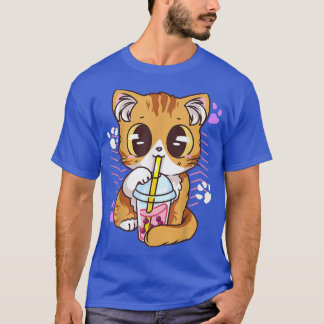 Boba Tea Cat Bubble Tea Kawaii Anime Japanisches M T-Shirt