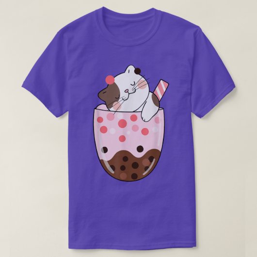Boba Tea Cat Bubble Tea Kawaii Anime Japanisches M T-Shirt (Design vorne)