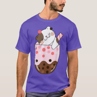 Boba Tea Cat Bubble Tea Kawaii Anime Japanisches M T-Shirt