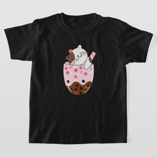 Boba Tea Cat Bubble Tea Kawaii Anime Japanisches M T-Shirt (Ablage )