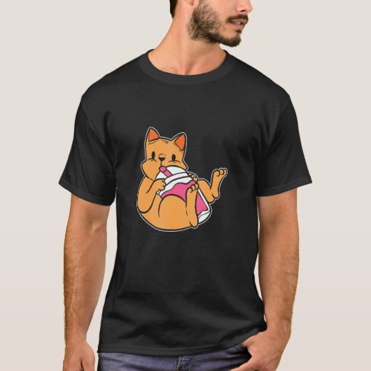Boba Tea Cat Cat Owner T-Shirt (Vorderseite)