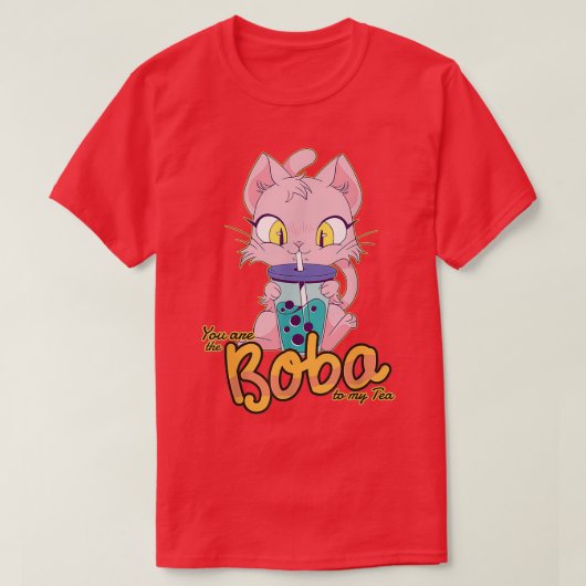 Boba Tea Cat Funny Bubble Tee (Design vorne)