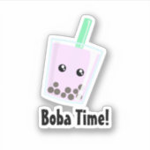 Boba Tea Custom-Cut Vinyl Sticker (Vorderseite)