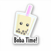Boba Tea Custom-Cut Vinyl Sticker (Vorderseite)