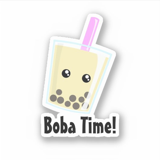 Boba Tea Custom-Cut Vinyl Sticker (Vorderseite)