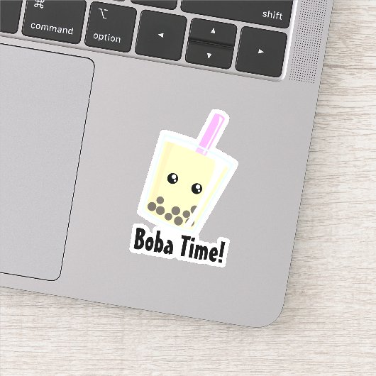Boba Tea Custom-Cut Vinyl Sticker (Detail)
