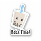 Boba Tea Custom-Cut Vinyl Sticker (Vorderseite)
