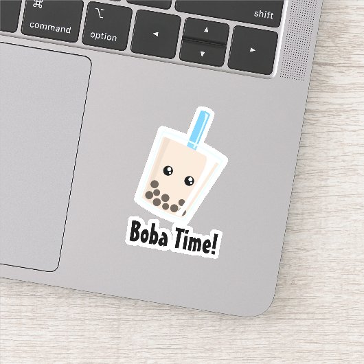 Boba Tea Custom-Cut Vinyl Sticker (Detail)