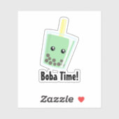 Boba Tea Custom-Cut Vinyl Sticker (Blatt)