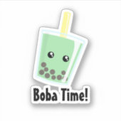 Boba Tea Custom-Cut Vinyl Sticker (Vorderseite)