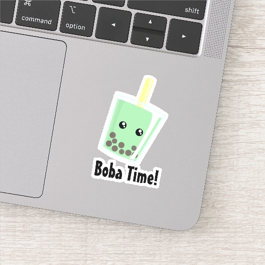 Boba Tea Custom-Cut Vinyl Sticker (Detail)