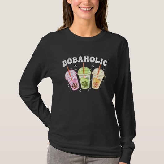 Boba Tea Design for Bubble Tea - Boba Holic T-Shirt (Vorderseite)