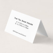 Boba Tea Drinks Variety Visitenkarten (Rückseite)